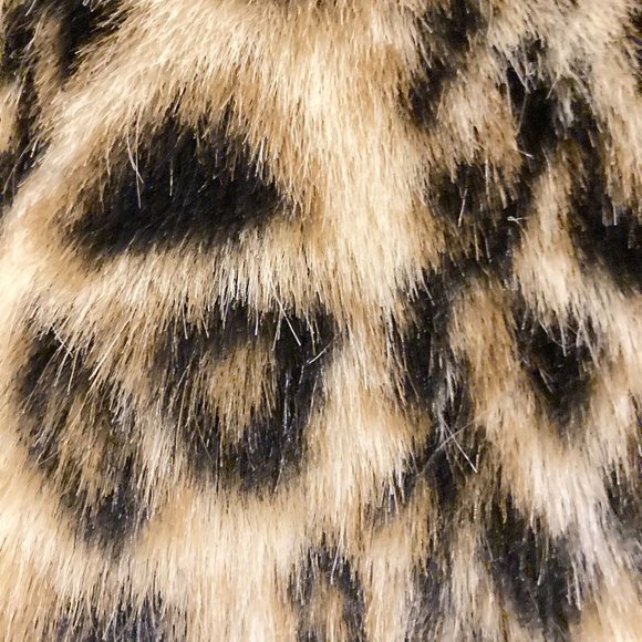 Vintage Faux Fur Animal Print Short Length Coat UK Size 16 - Picture 10 of 15